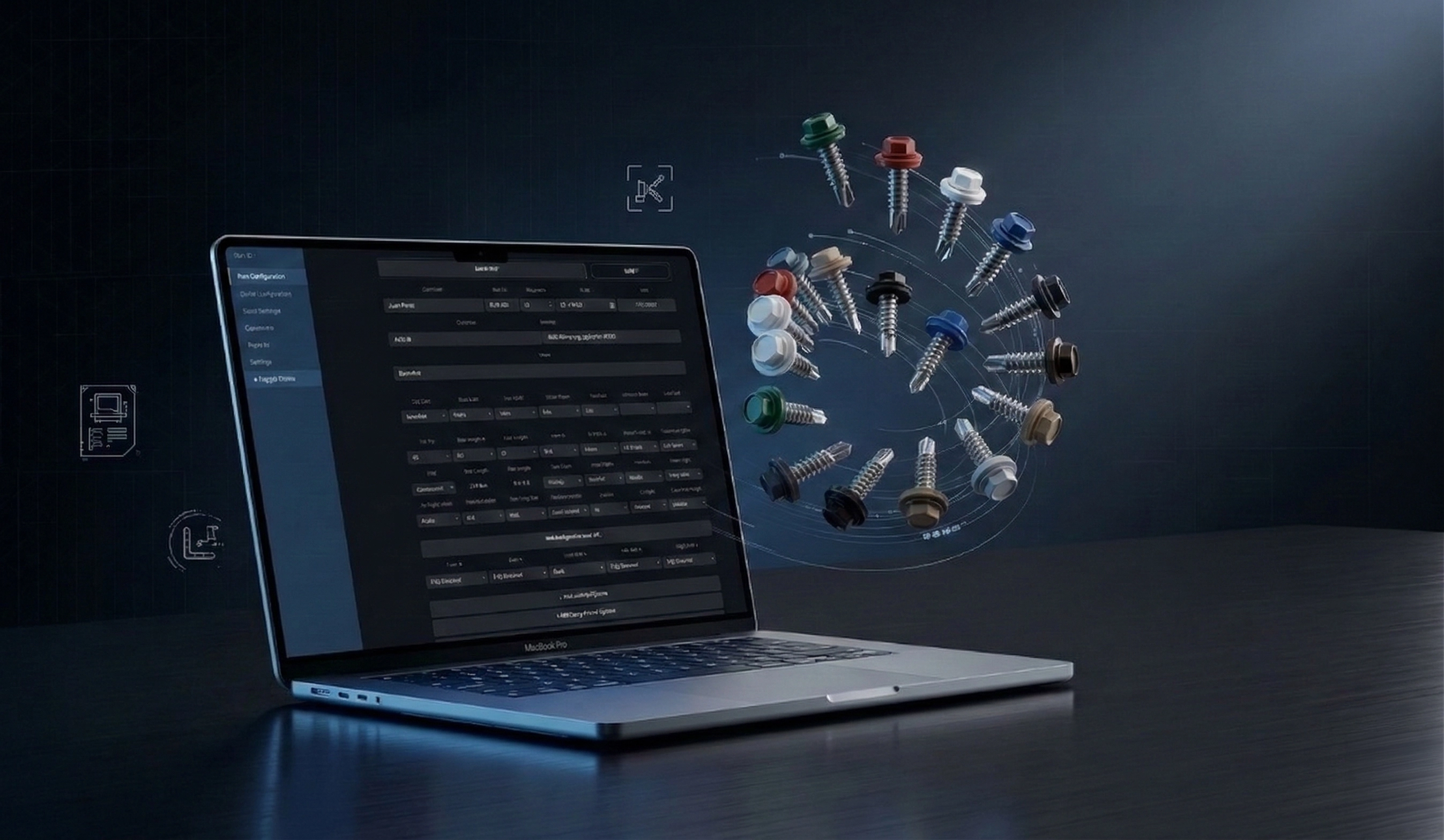 MetalCut Pro configurator app on laptop